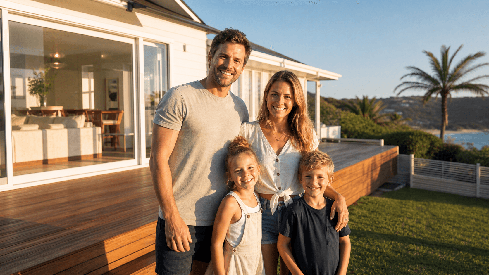 A Sutherland Shire family outside their home